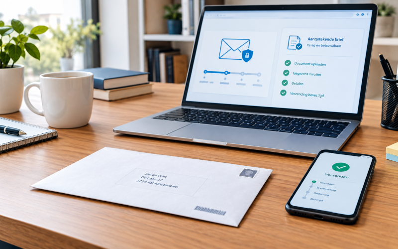 Aangetekend versturen zonder postkantoor